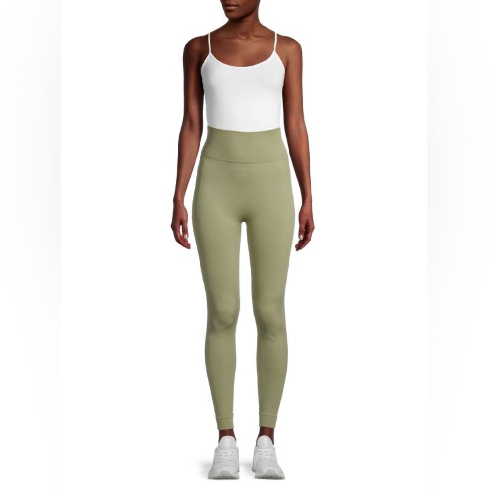 Olive High-Waisted Leggings Seamless